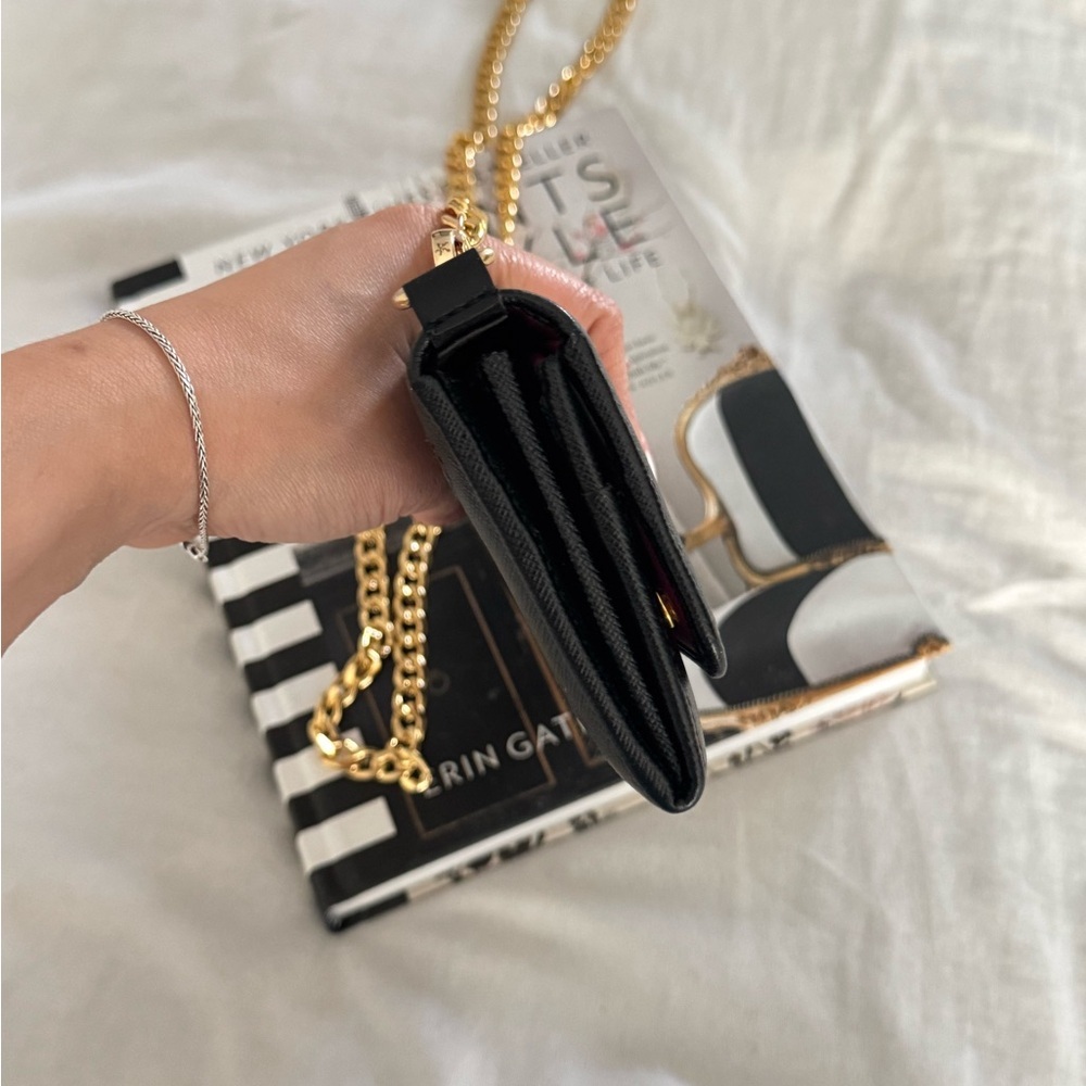 Prada Black Leather Chain crossbody bag wallet on chain - Picture 10 of 14